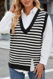 Stripes V Neck Sweater Vest 