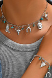 Western Cowgirl Necklace and Bracelet Set 
