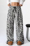 High Waist Leopard Wide Leg Pants 