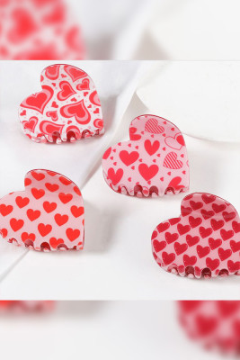 Valentine Acrylic Hair Clip 