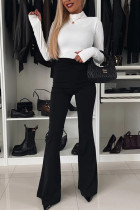 Black High Waist Flare Pants 