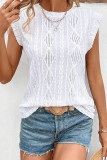 Sleeveless Solid Color Textured Top 