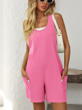 Sleeveless One Piece Overall Romper 