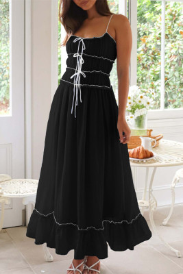 Spaghetti Ruffle Maxi Dress 
