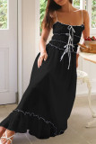Spaghetti Ruffle Maxi Dress 