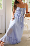 Spaghetti Ruffle Maxi Dress 