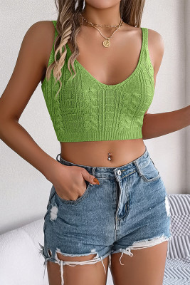 Knitting Crop Tank Top 