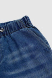Blue Wide Leg Denim Jeans 