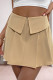 Khaki Smocked Skirt Dress 