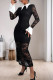 Black Lace Long Dress 