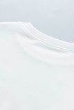White Sequin Mardi Gras Graphic Pullover Sweatshirt