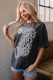 Medium Grey Vintage Cheetah Printed Mineral Wash Graphic Tee