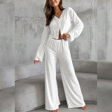 White 2PCS Pajamas Set 