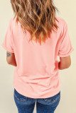 Pink Crawfish Season Graphic Casual Tee