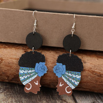 Retro Boho Wooden Earrings 
