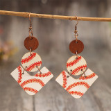Baseball Wooden Earrings