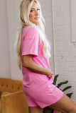 Bonbon Loose Half Sleeve V Neck Knit Romper