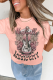 Pink Nashville MUSIC CITY Guitar Graphic Crewneck Tee