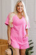 Bonbon Loose Half Sleeve V Neck Knit Romper