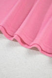 Bonbon Braided Cap Sleeve Crew Neck T Shirt
