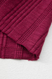 Red Dahlia Ribbed Textured Exposed Stitching Knit Tank Top