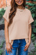 Jet Stream Textured Knit Round Neck Short Sleeve Top