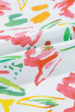 Multicolour Allover Floral Printed Flutter Sleeve Split Neck Blouse