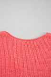 Tomato Red Lace-up Front V Neck Sweater Vest