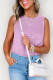 Phalaenopsis Mineral Wash Patched Chest Pocket Casual Tank Top