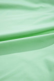 Light Green Drawstring High Waist Lined Tennis Skorts