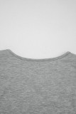 Gray Lace Patchwork Criss Cross V Neck Tank Top