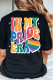 Black Pride Heart Cracking Graphic Detail Cotton Blend T Shirt