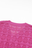 Rose Lightweight Buttoned Front Crochet Cardigan