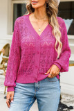Rose Lightweight Buttoned Front Crochet Cardigan