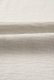 Khaki Stripe Stitched Detail Color Block Patchwork Oversized Pullover Top