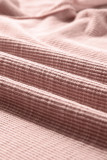 Delicacy Exposed Seam Textured Knit V Neck Pullover Top