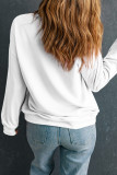 White Thanksgiving Turkey Graphic Holiday Crew Neck Sweatshirt