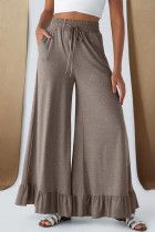 DUNE Ruffled Wide Leg Pull On High Waist Pants with Pockets