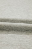 Light Grey Plus Size Thread Embroidered Drop Shoulder Round Neck Sweatshirt