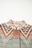 Light French Beige Aztec Quilted Patchwork Western Fashion Jacket