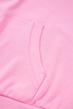 Bonbon Checkered Patchwork Kangaroo Pocket Half Zipper Hoodie