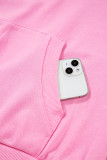 Bonbon Checkered Patchwork Kangaroo Pocket Half Zipper Hoodie