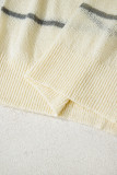 Multicolour Ribbed Edge Drop Shoulder Sweater