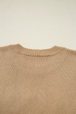 Smoke Gray Merry Colorful Dot Detail Christmas Dolman Sweater