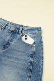 Dusk Blue Vintage Washed Seam Detail Shift Jeans