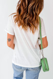 White LIFE HAPPENS CHRISTMAS MUSIC HELPS Graphic Tee