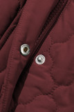 Wild Ginger Flower Shape Quilted Snap Button Zip Up Winter Vest