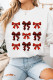 White Festive Bow Graphic Christmas Holiday Classic Sweatshirt