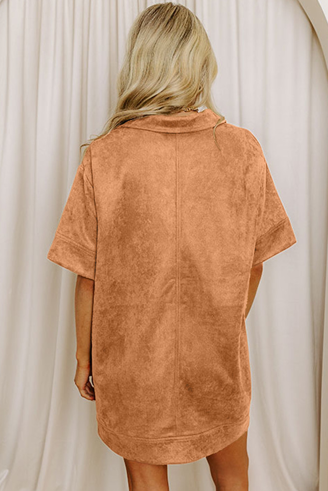 faux suede mini shift dress Suede Shift Mini Dress M