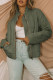 Green Zip-Up Pocket Quilted Jacket
